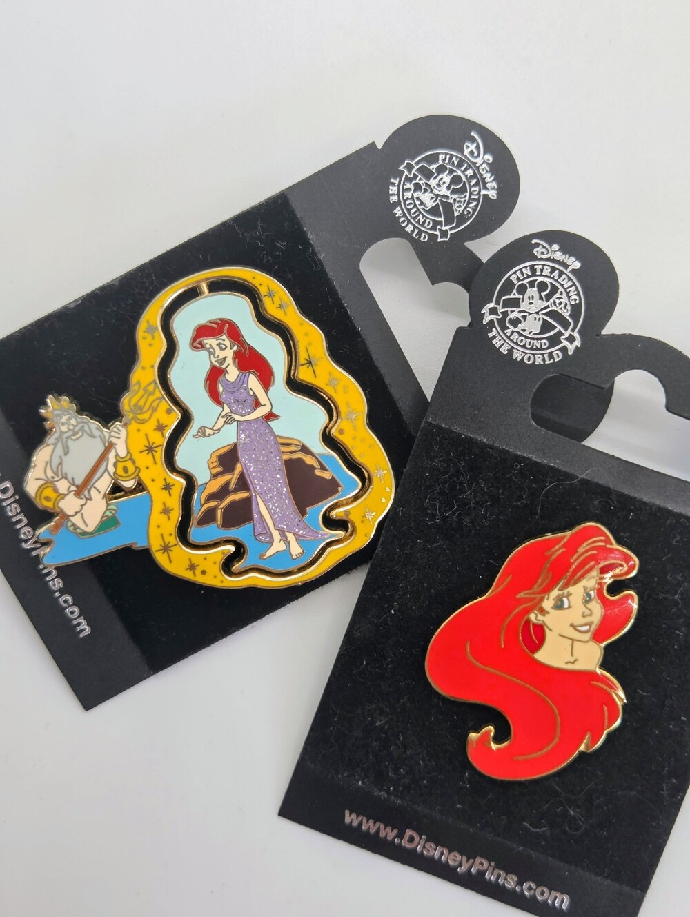 SPINNER! Little Mermaid Ariel Pin Set, Disney, Vintage 2006 Fins To Feet